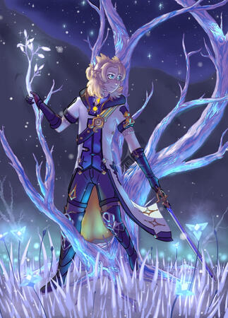 Fullbody fully rendered scene