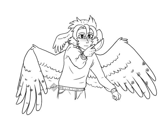 Waist-up lineart
