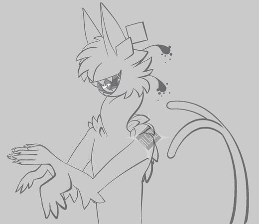 Waist-up lineart